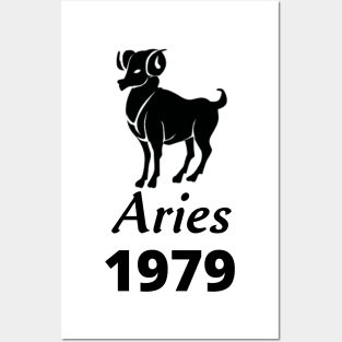 Black Aries Zodiac 1979 Posters and Art